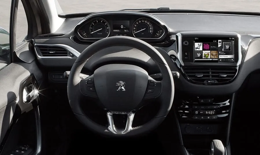The first generation Peugeot 208 with the I-Cockpit