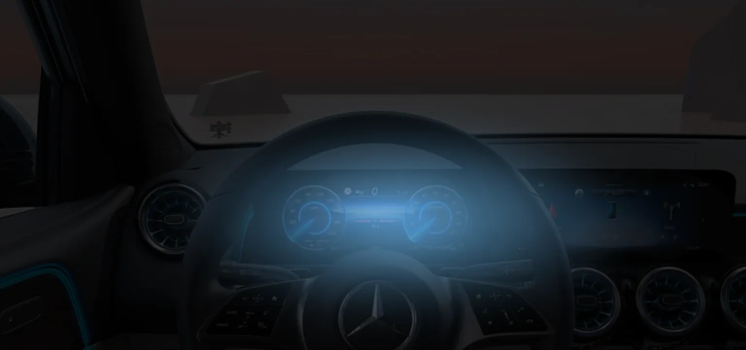 What night driving in the EQA feels like