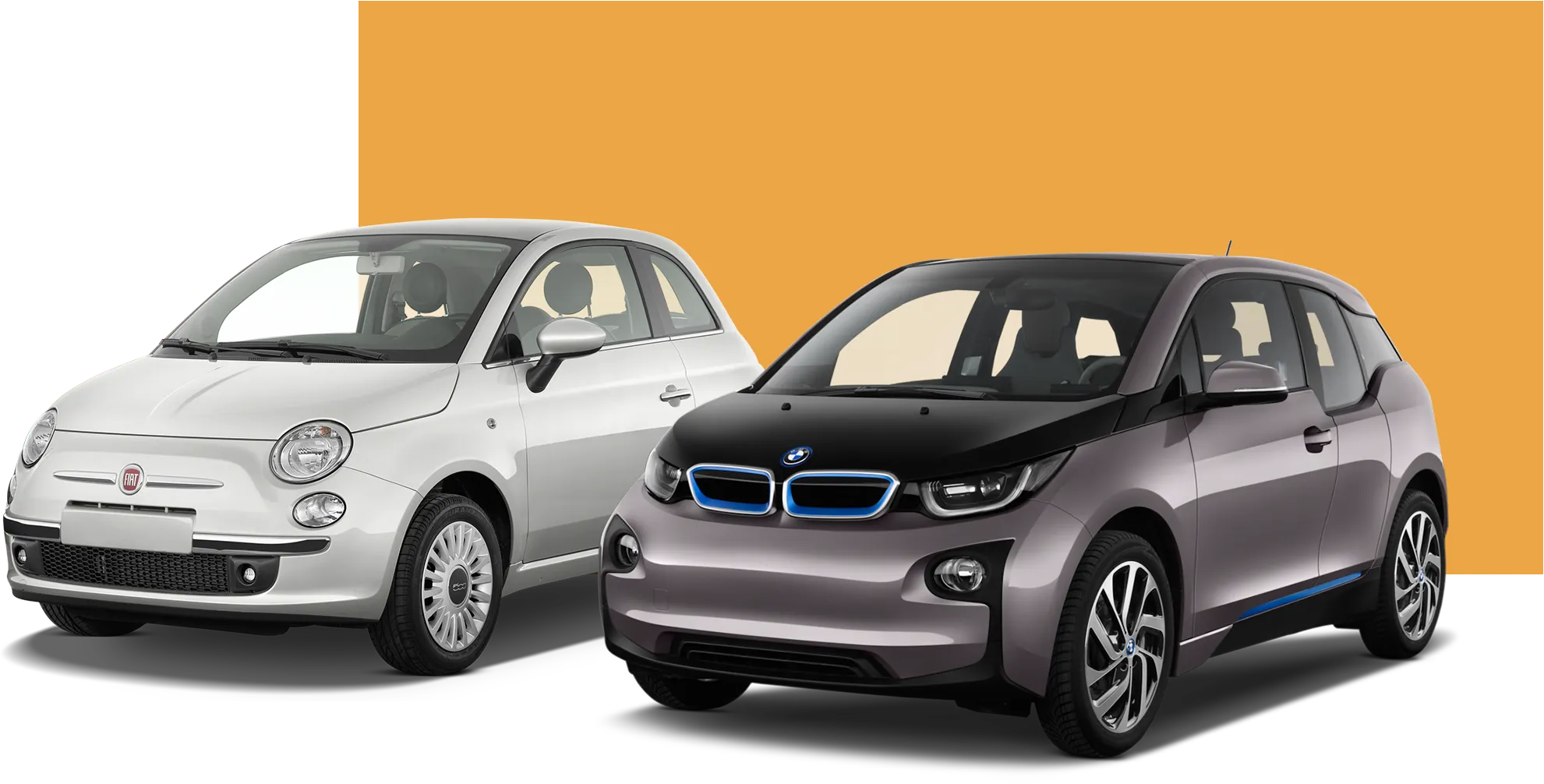 The Fiat 500 and BMW i3