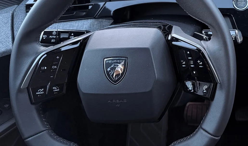 The button to re-engage cruise control is a combination of a play and pause icon