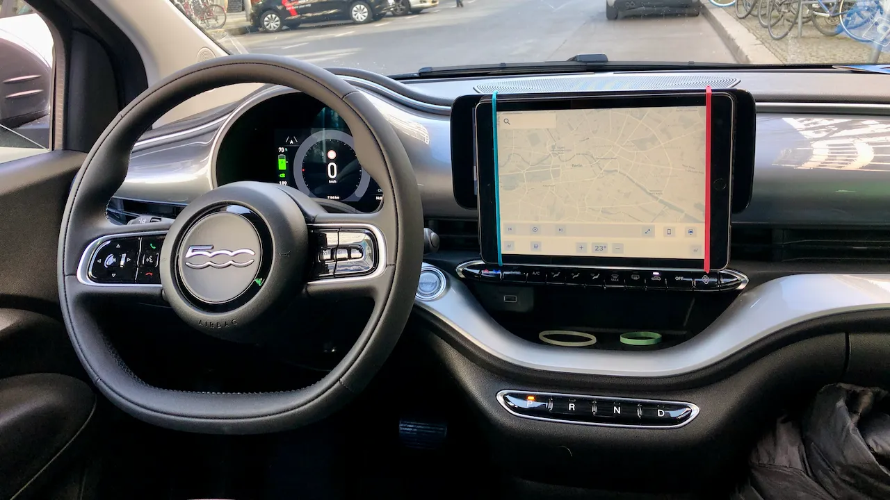 Sticking a tablet to a dashboard is an easy way to test