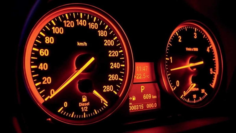 BMW uses orange in their instrument clusters to optimize night vision