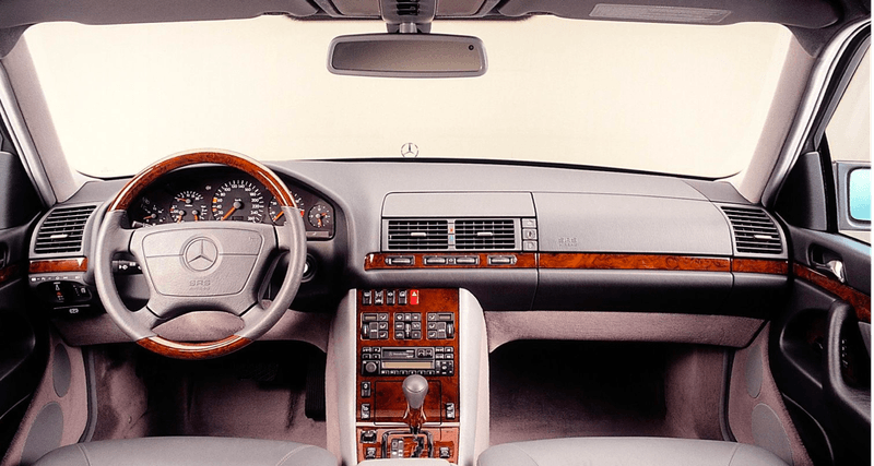The interior of the 1991 Mercedes S-Class