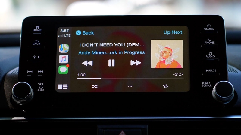 Apple CarPlay has relatively small touch buttons depending on screen size