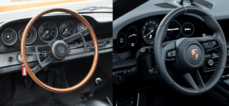 The instrument cluster of the 911 always has 5 gauges