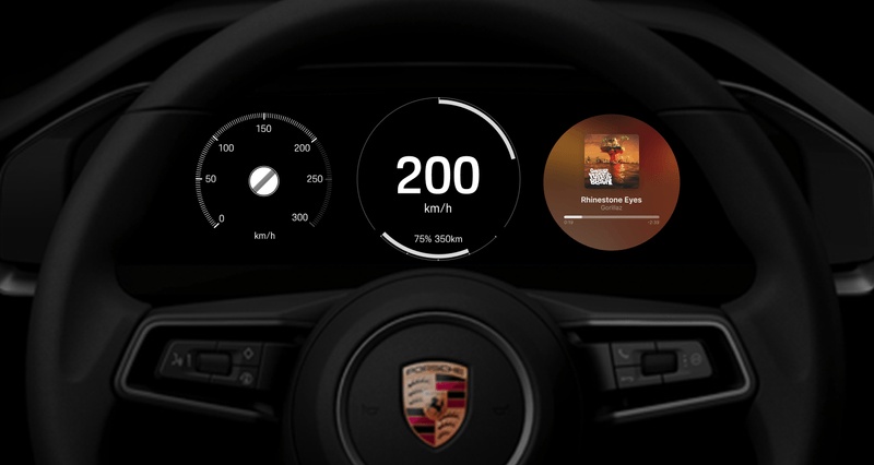 Allowing for custom fonts already makes it look more like a Porsche interface