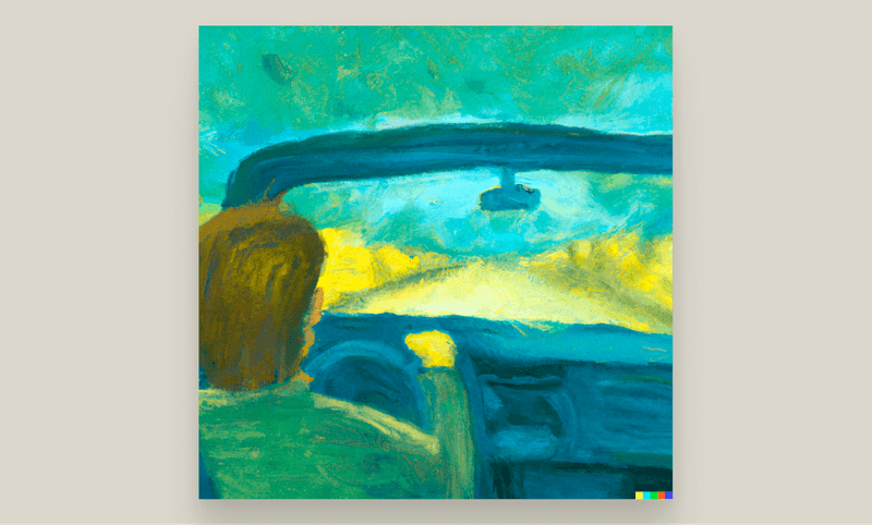 Highway Hypnosis in the style of Vincent van Gogh (DALL·E 2)