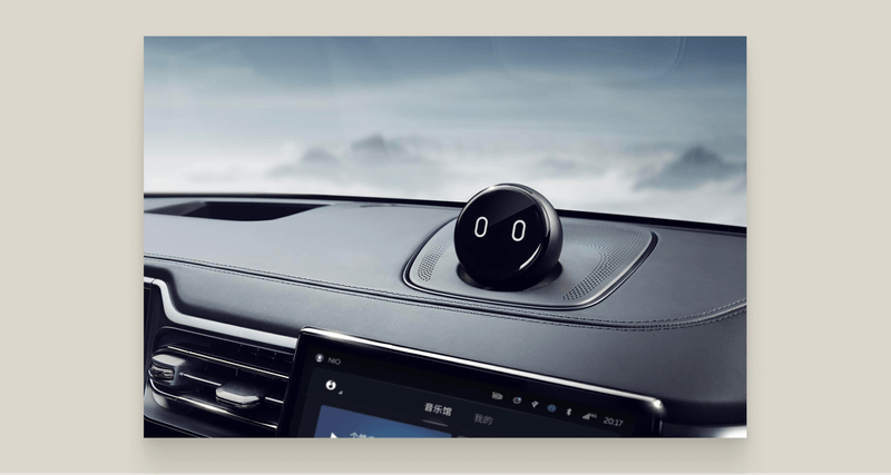 NIO uses a visual representation of the voice assistant that may cause more visual distraction