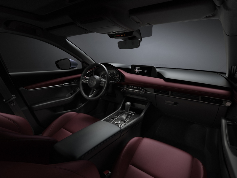 The interior of the Mazda 3